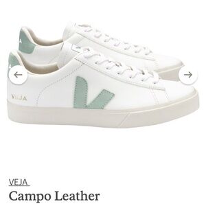 Veja leather campo extra white matcha size 38